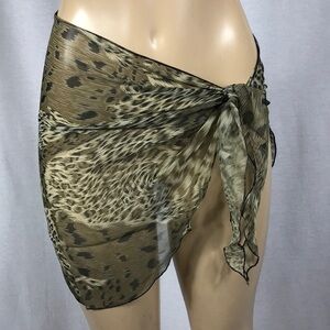 Zuliana animal print sarong/cover. Made in USA. New With Tags
